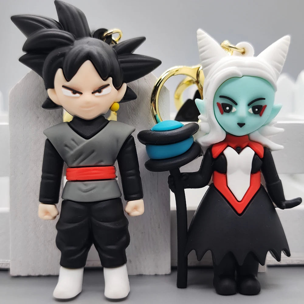 Anime Dragon Ball Keychain Fashion Jewellery Action Figures PVC Key Ring Bag Pendant