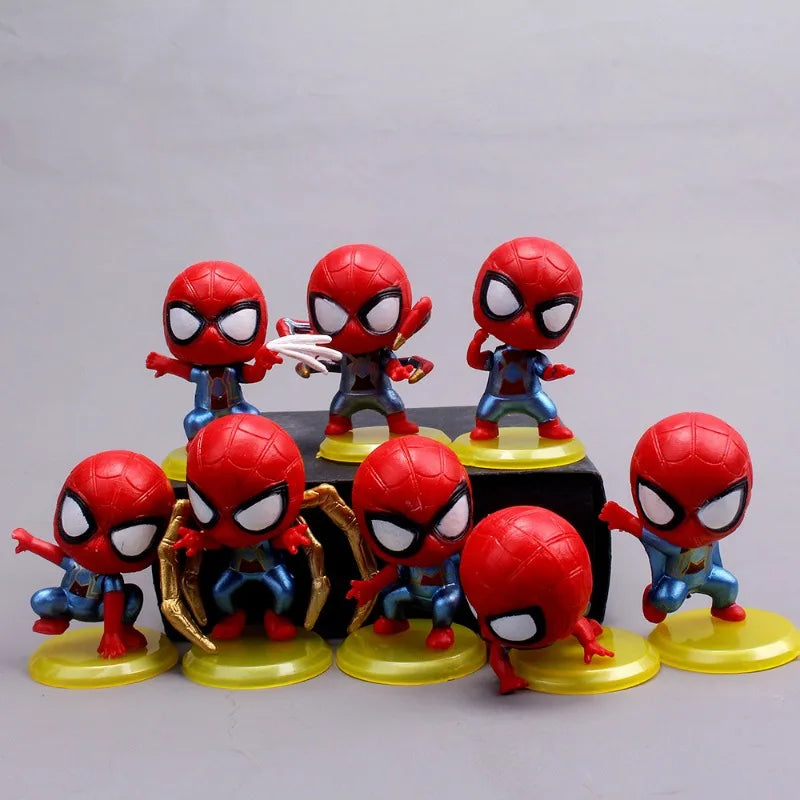 Marvel Spider-Man 8-teiliges Q-Version PVC-Figurenset – Cake Toppers &amp; Gifts