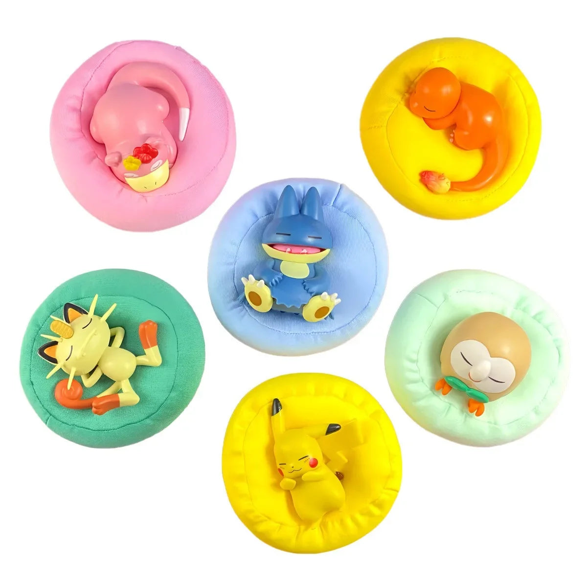 Pokémon Starry Dream Figures – Pikachu, Snorlax & Squirtle Sleeping Pose Decor