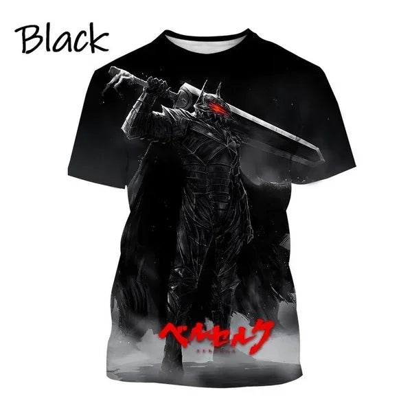 Anime Berserker T-Shirt 3D-Druck Street Style Casual Herren T-Shirt