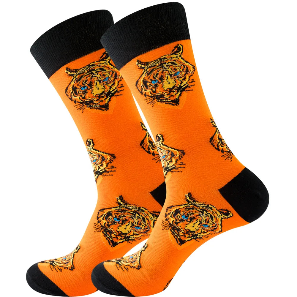 Neue lange Tube-Socken aus gekämmter Baumwolle – Lustige Harajuku Skateboard Crew für Männer