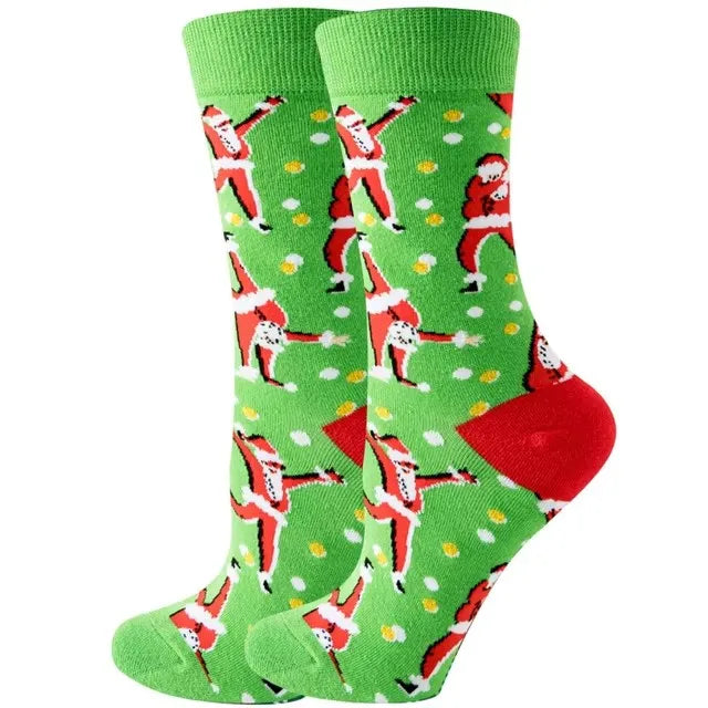 Modische bunte Pflanzen- und Igelsocken – Frühlings-Herbst-Baumwollsocken