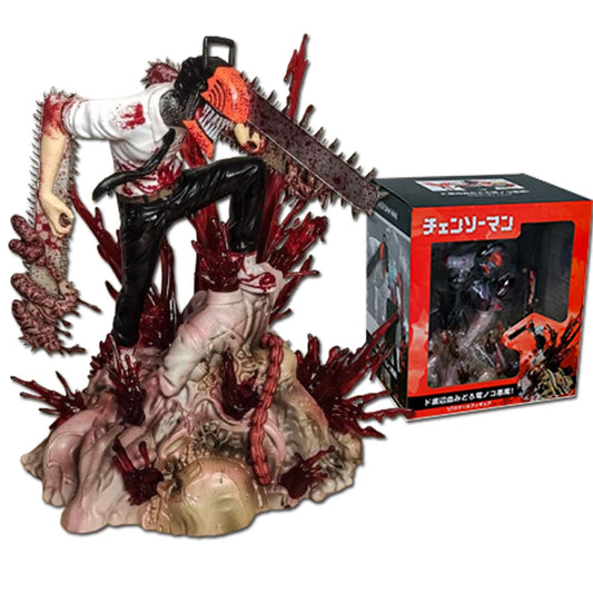 Chainsaw Man Denji &amp; Pochita Figur – 18 cm PVC-Kampfmodell, Spielzeug und Sammlergeschenk-Skulptur