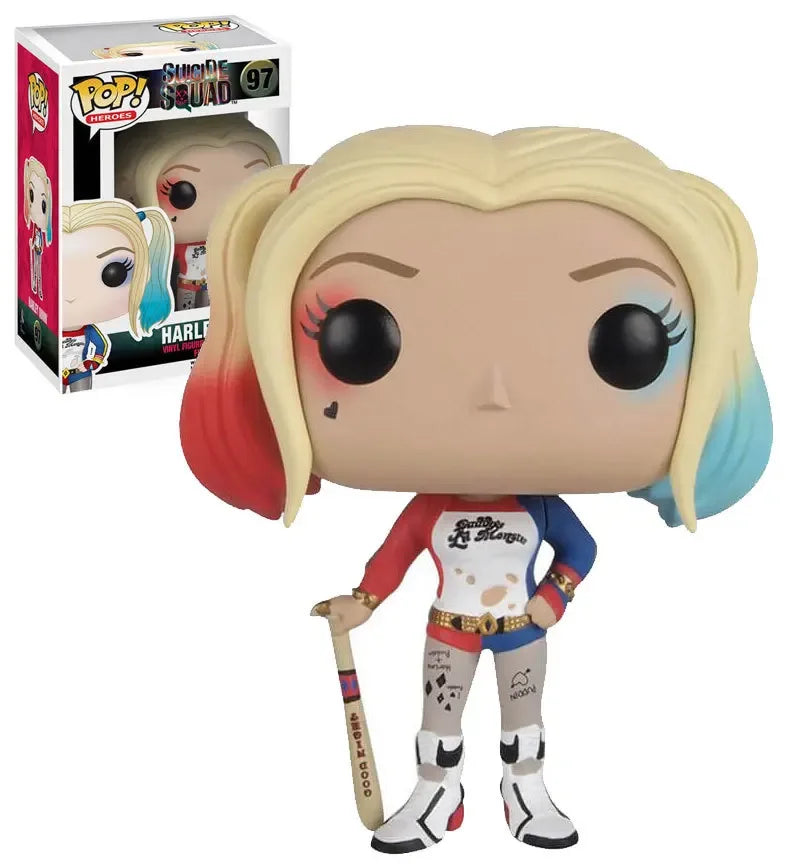 Funko Pop Heroes - Suicide Squad Joker & Harley Quinn Vinyl Figures | 2pcs Collectible Toys for Kids