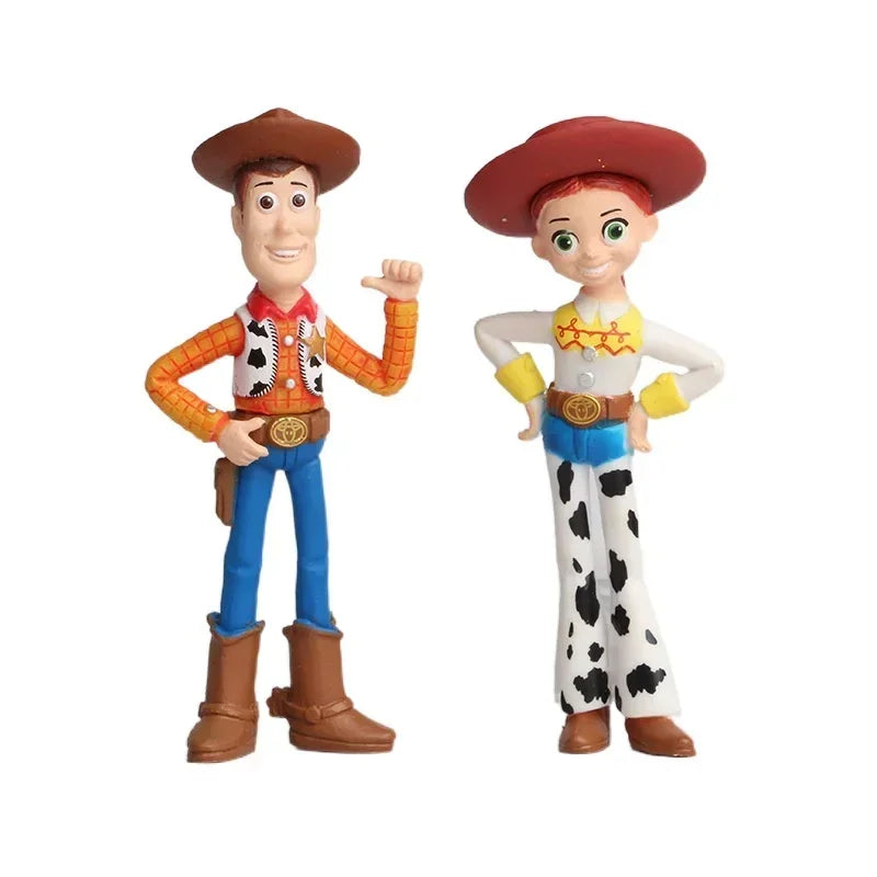 Lot de 7 figurines d'action Disney Toy Story 4 Woody Jessie Buzz Lightyear Forky Pig Bear Cosplay