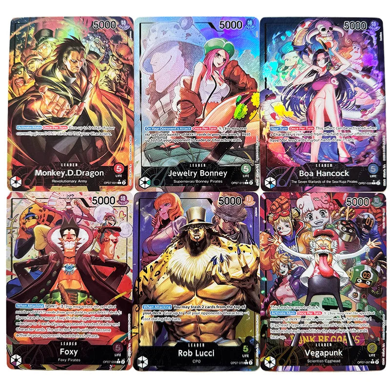 Anime One Piece OPCG English Leader Luffy Sabo Zoro Nami Law Game Anime Collection Cards