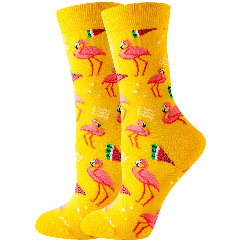 Süße Cartoon Tier & Blumen Socken – Kawaii Harajuku Mode für Herbst & Winter