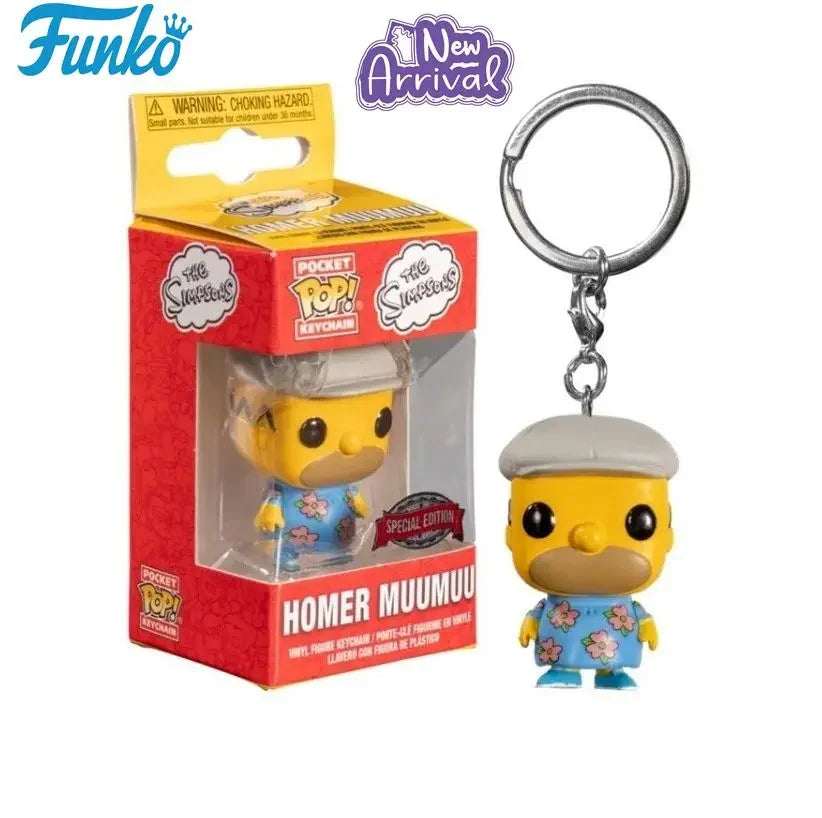 Funko Pop Pocket Keychain – The Simpsons Homer Muumuu Vinyl Figure