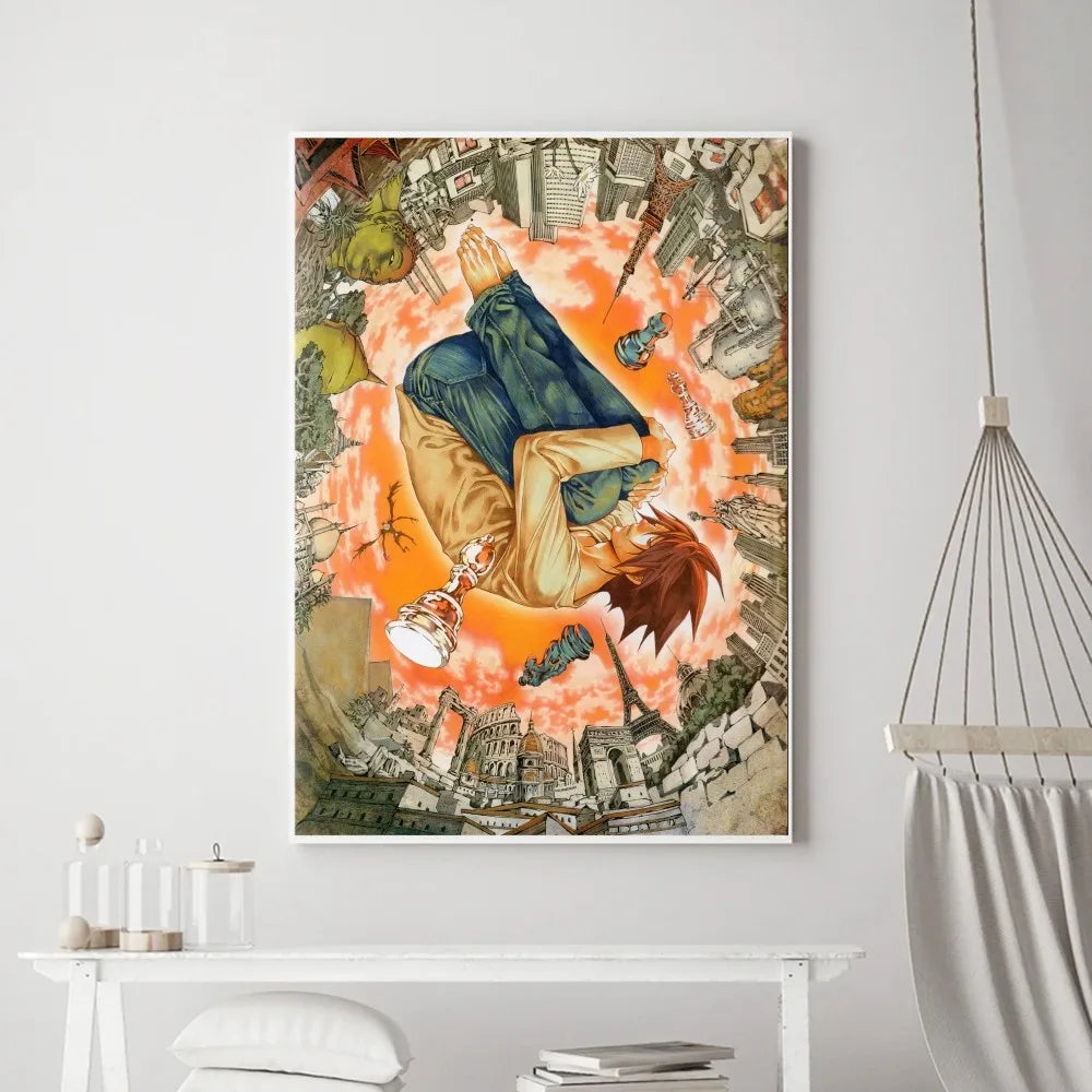 Affiches et impressions d'anime Death Note Hot Poster Sticker mural Petit format