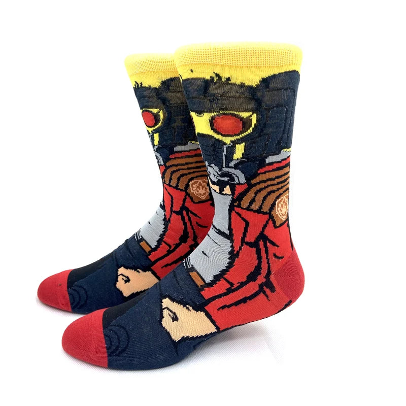 Neue Marvel Anime-Filmsocken – Lustige Wadensocken aus Baumwolle für Männer und Frauen, Cosplay-Hip-Hop-Stil