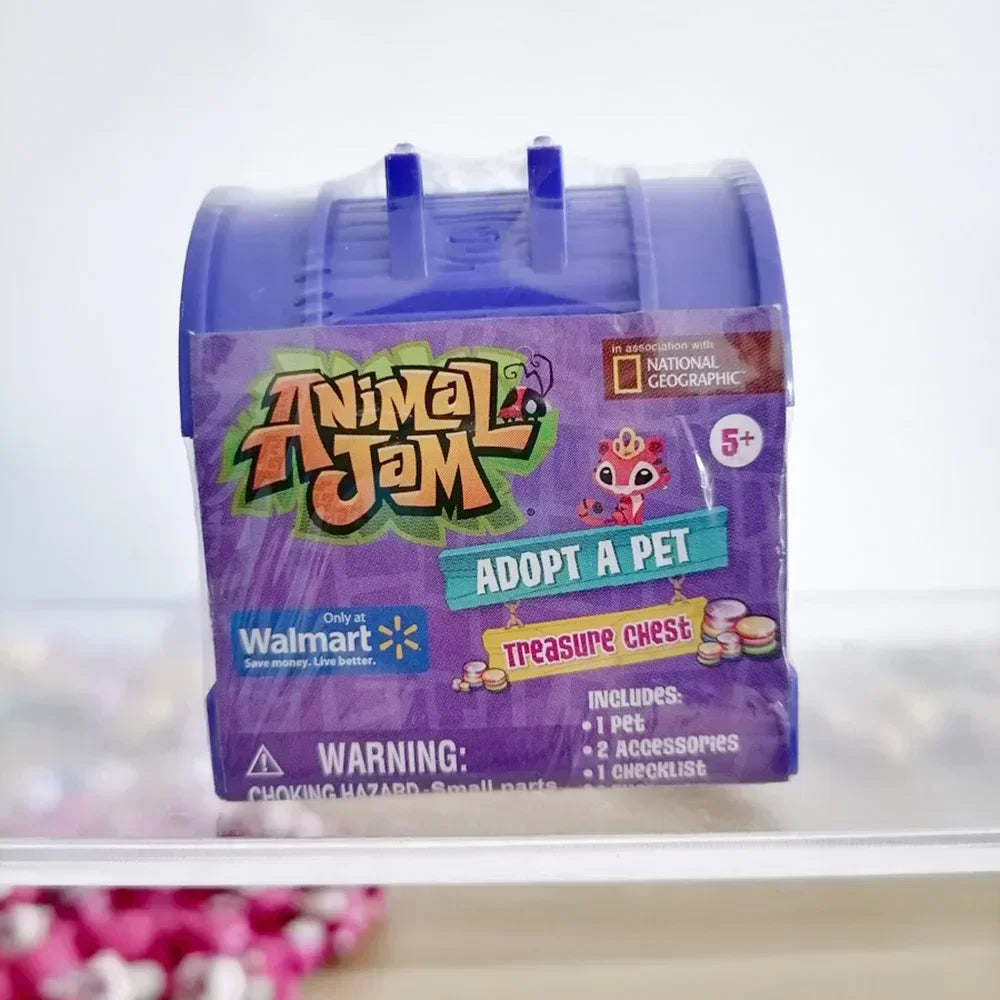 Animal Jam Adopt A Pet Treasure Chest Blind Box Toy Model Anime Figures Collect Ornaments