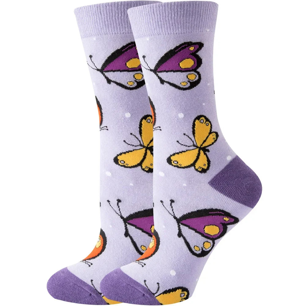 Süße Cartoon Tier & Blumen Socken – Kawaii Harajuku Mode für Herbst & Winter