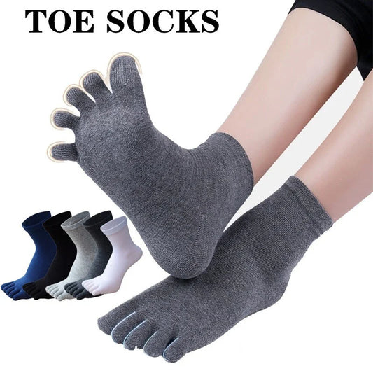 Fünf-Zehen-Socken für Herren – Atmungsaktive, schweißabsorbierende Baumwolle für Sport & Business