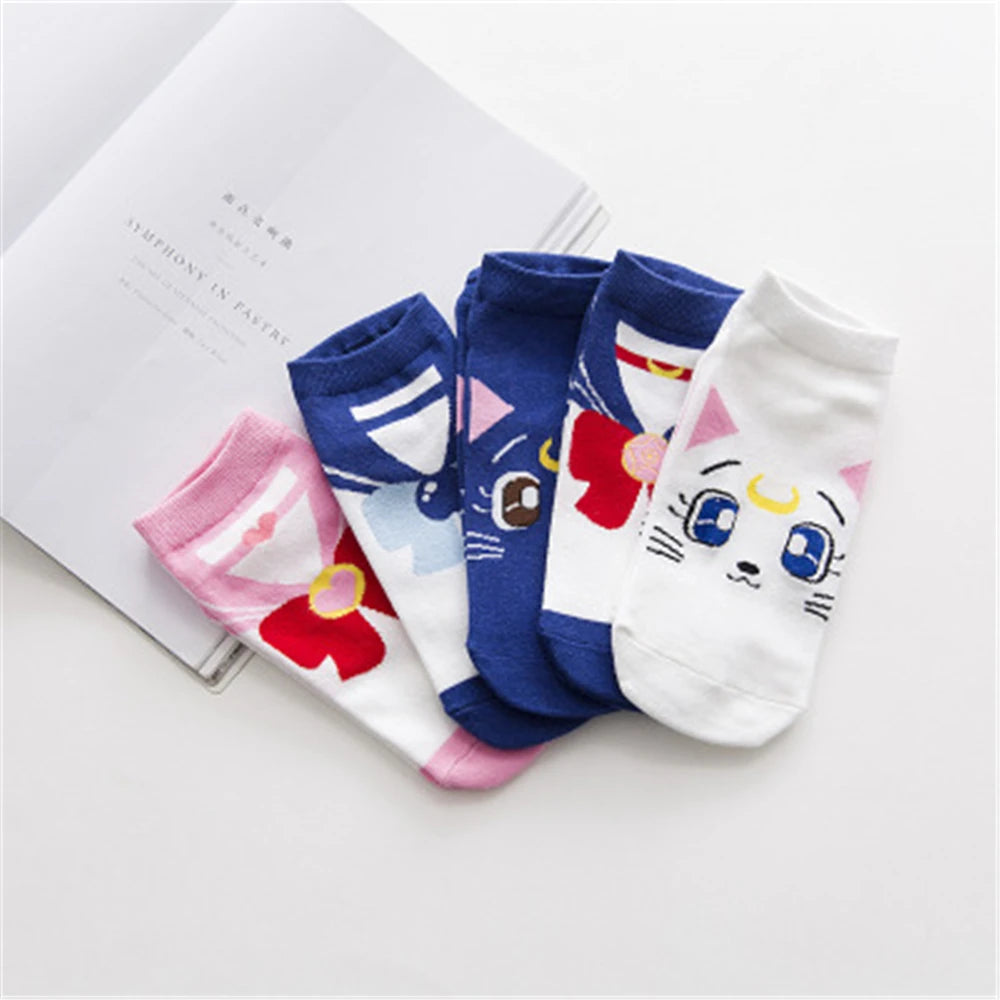 Neue Sailor Moon Baumwollsocken – Süße, atmungsaktive und lustige Frühlingssocken für Damen
