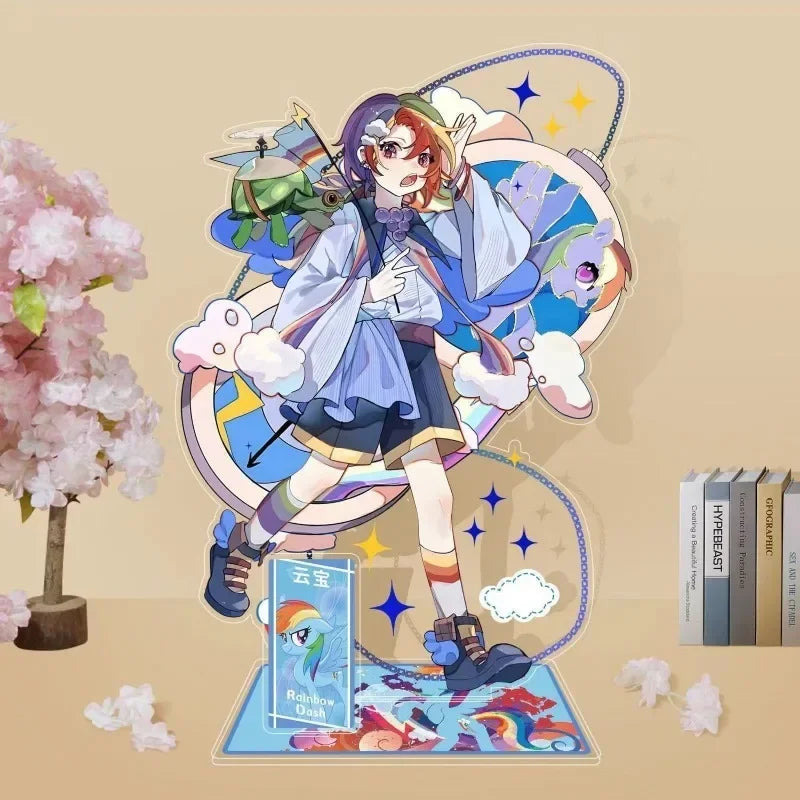 Support en acrylique Kawaii My Little Pony – Rainbow Dash, Twilight Sparkle et Rarity Décoration de bureau et cadeau de collection