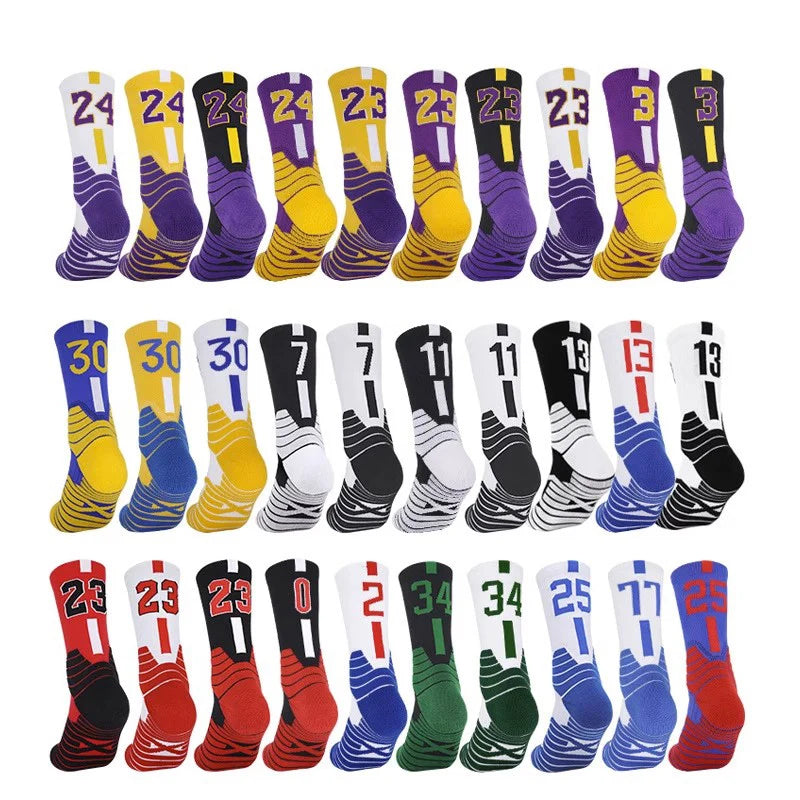 Professionelle Elite-Basketballsocken – Rutschfest, dick, atmungsaktiv für Erwachsene und Kinder