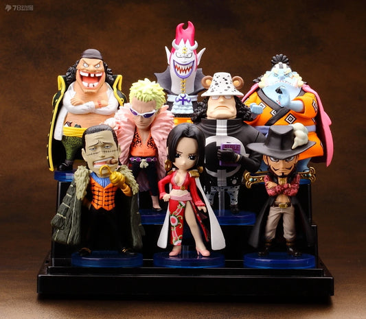 8Pcs Anime One Piece Oka Shichibukai Figur Donquixote Doflamingo Marshall D