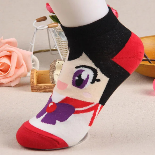 Neue Sailor Moon Baumwollsocken – Süße, atmungsaktive und lustige Frühlingssocken für Damen