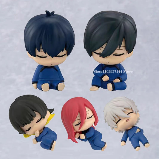 5pcs Blue Lock Sleeping Figures Set – Isagi Yoichi, Chigiri Hyoma, Rin Itoshi, Nagi Seishiro PVC Collectible Toys
