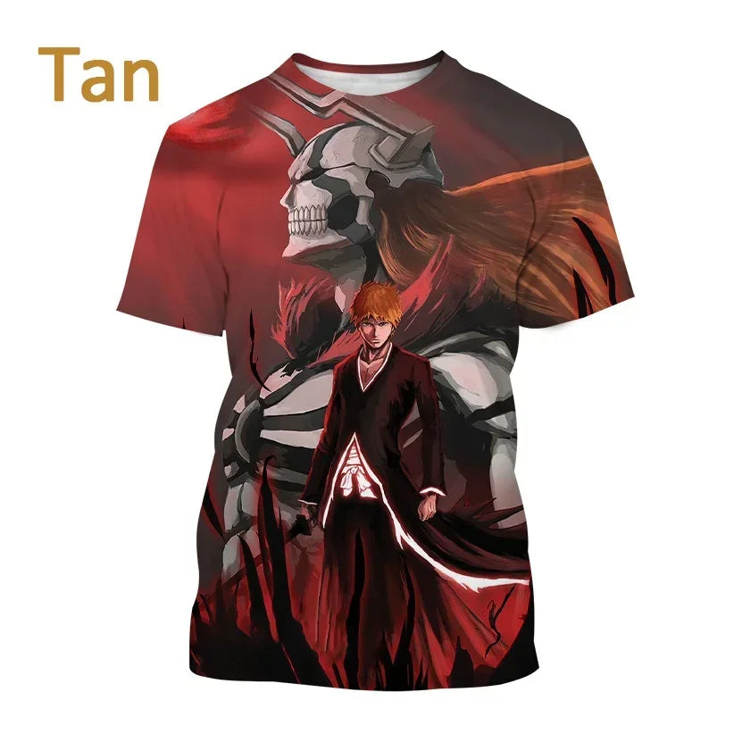 T-shirt imprimé en 3D Kurosaki Ichigo unisexe BLEACH Anime Cosplay