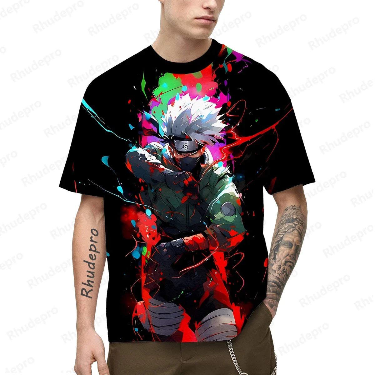 T-shirt imprimé 3D Naruto – Uzumaki Naruto Anime Manches courtes