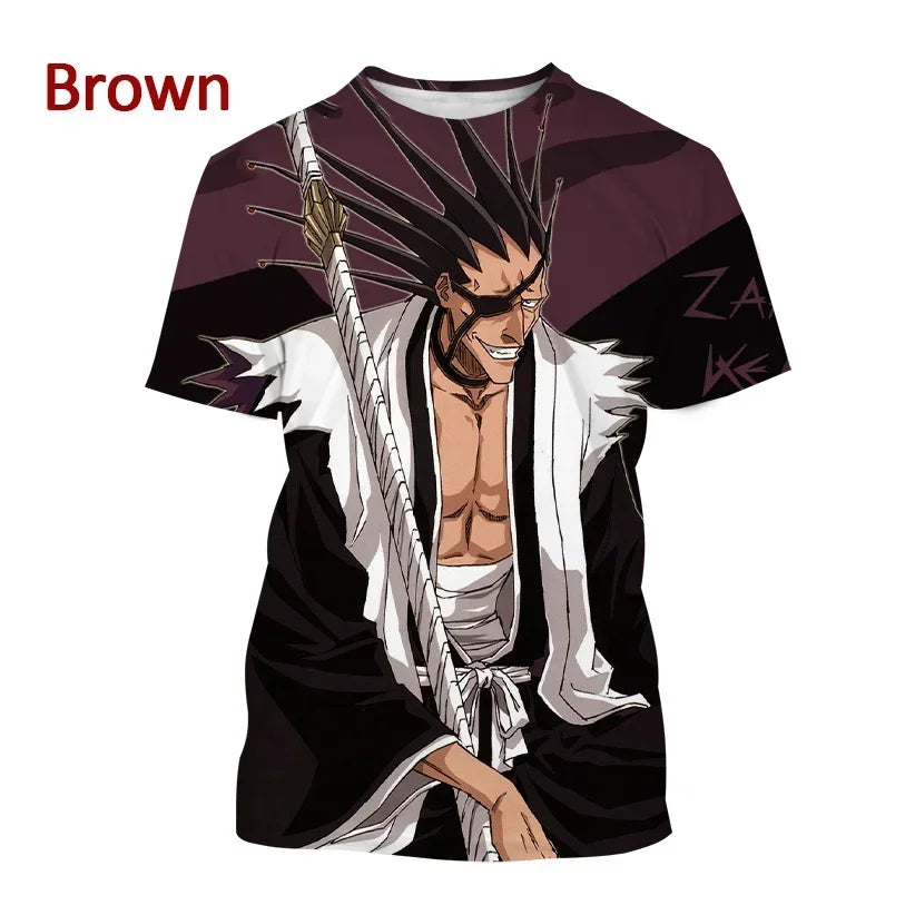 T-shirt imprimé en 3D Kurosaki Ichigo unisexe BLEACH Anime Cosplay