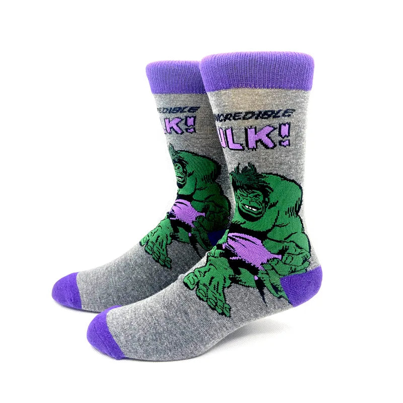 Neue Marvel Anime-Filmsocken – Lustige Wadensocken aus Baumwolle für Männer und Frauen, Cosplay-Hip-Hop-Stil