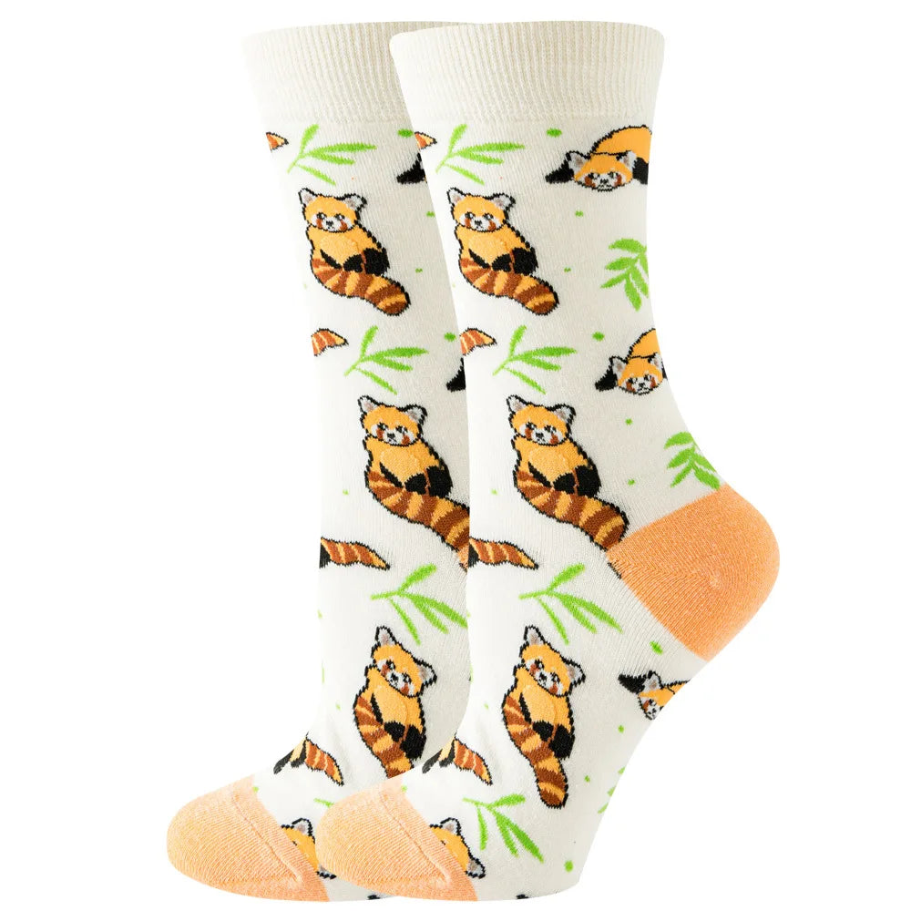 Süße Cartoon Tier & Blumen Socken – Kawaii Harajuku Mode für Herbst & Winter