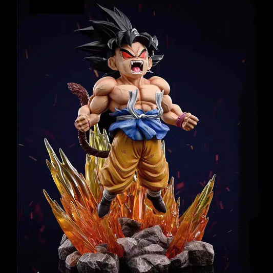 Figurine en PVC Super Four Goku aux cheveux noirs phosphorescents de la série Dragon Ball SHK Kai Ape No.2 de BANDAI 19 cm