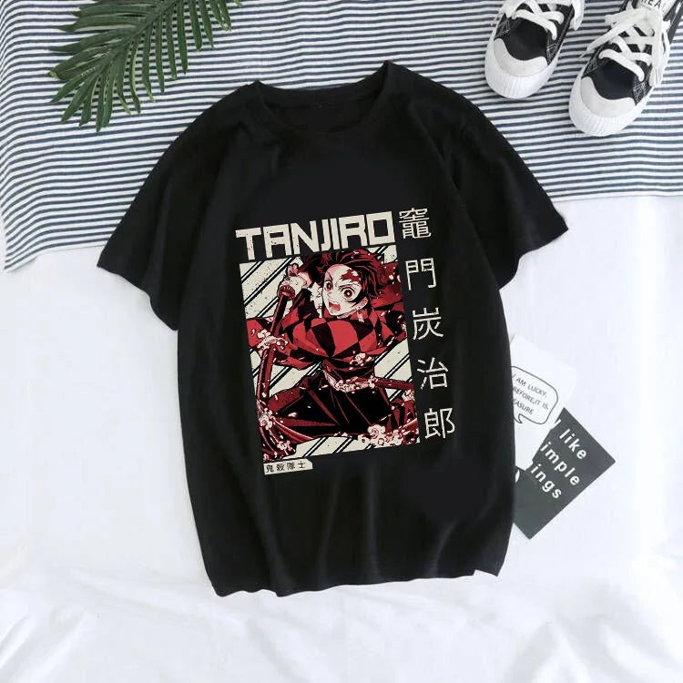 Kimetsu no Yaiba T-Shirt Tanjiro Kamado Anime T-Shirt graphique