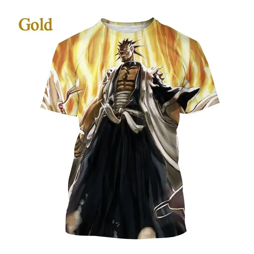 T-shirt imprimé en 3D Kurosaki Ichigo unisexe BLEACH Anime Cosplay