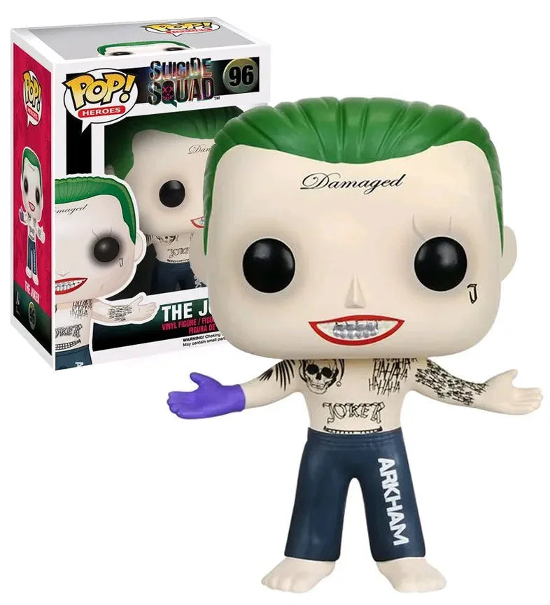 Funko Pop Heroes - Suicide Squad Joker & Harley Quinn Vinyl Figures | 2pcs Collectible Toys for Kids