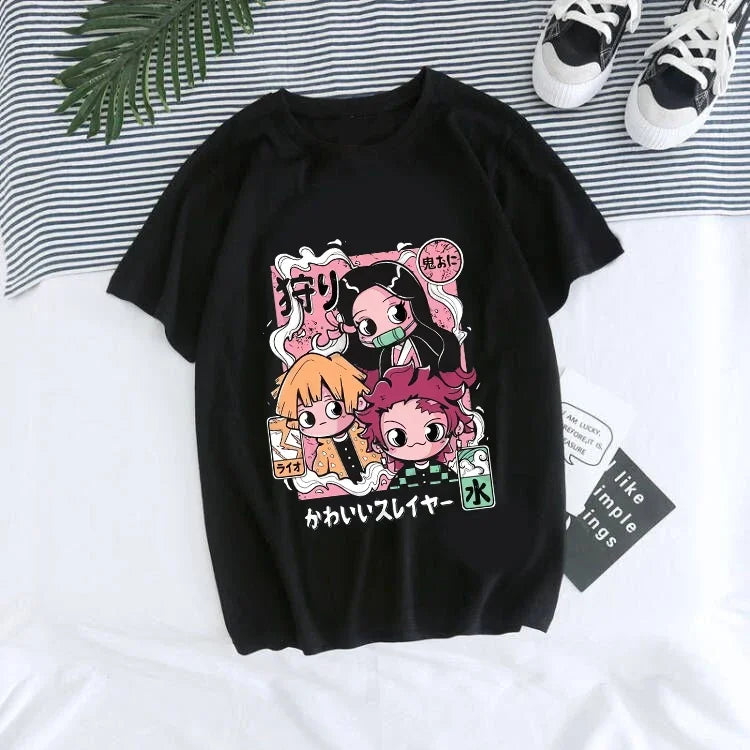 Kimetsu no Yaiba T-Shirt Tanjiro Kamado Anime T-Shirt graphique