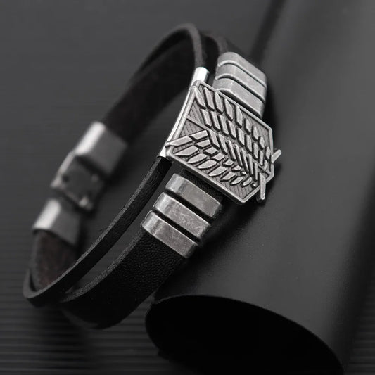 Nouveau bracelet punk Attack on Titan - Bijoux créatifs inspirés des animes pour hommes et femmes | Idée cadeau tendance
