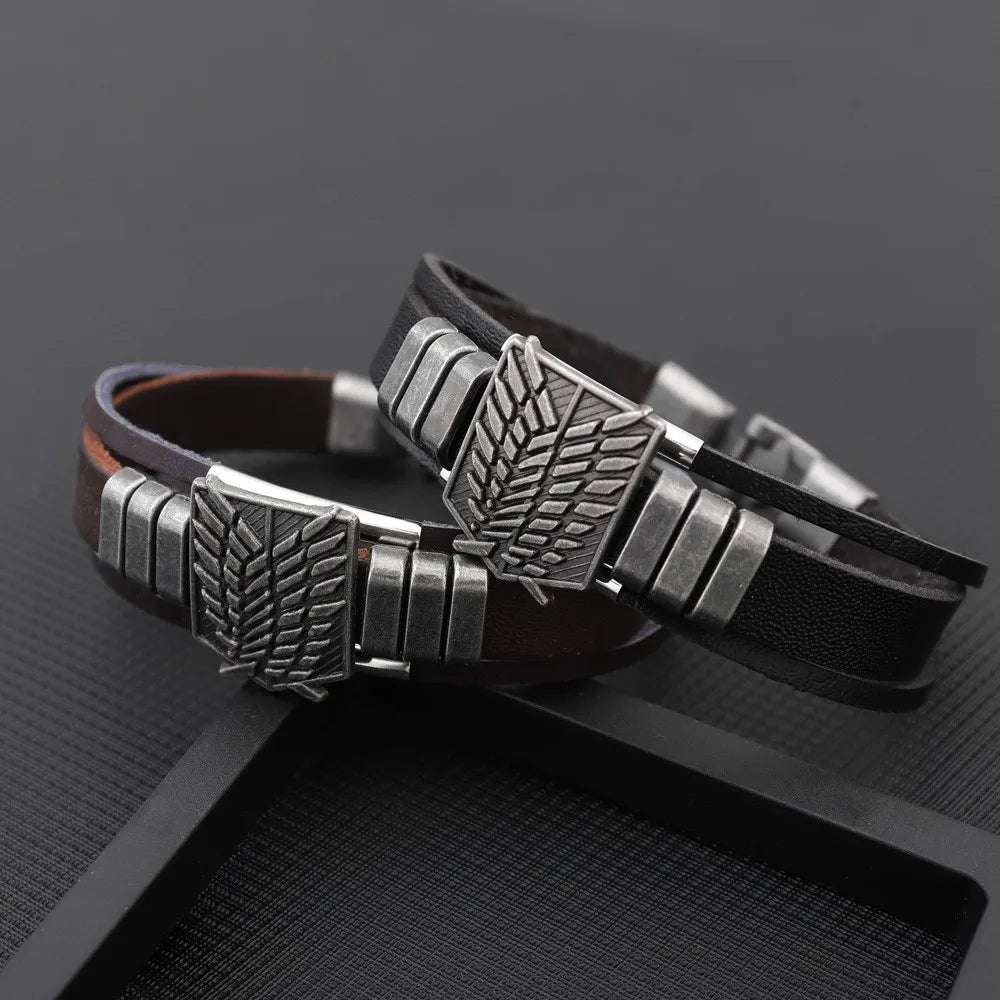 Nouveau bracelet punk Attack on Titan - Bijoux créatifs inspirés des animes pour hommes et femmes | Idée cadeau tendance