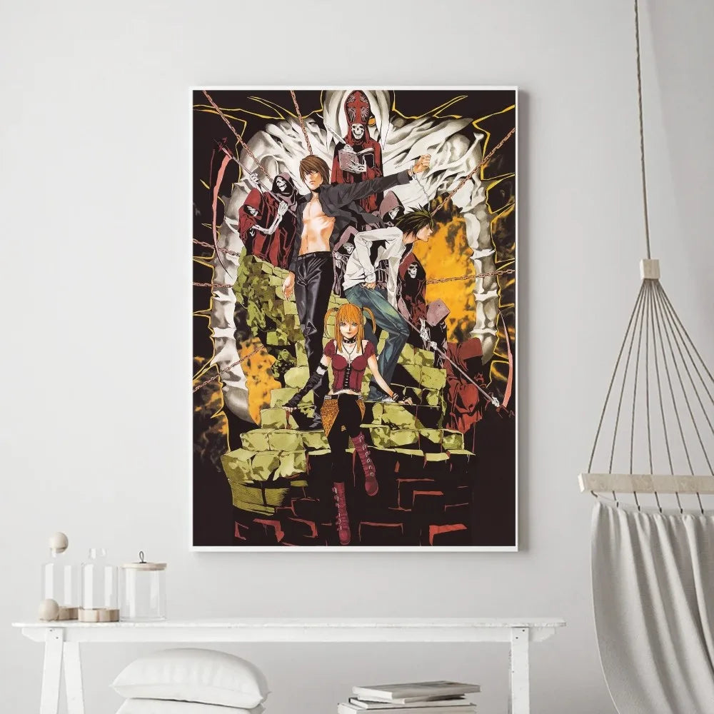 Affiches et impressions d'anime Death Note Hot Poster Sticker mural Petit format