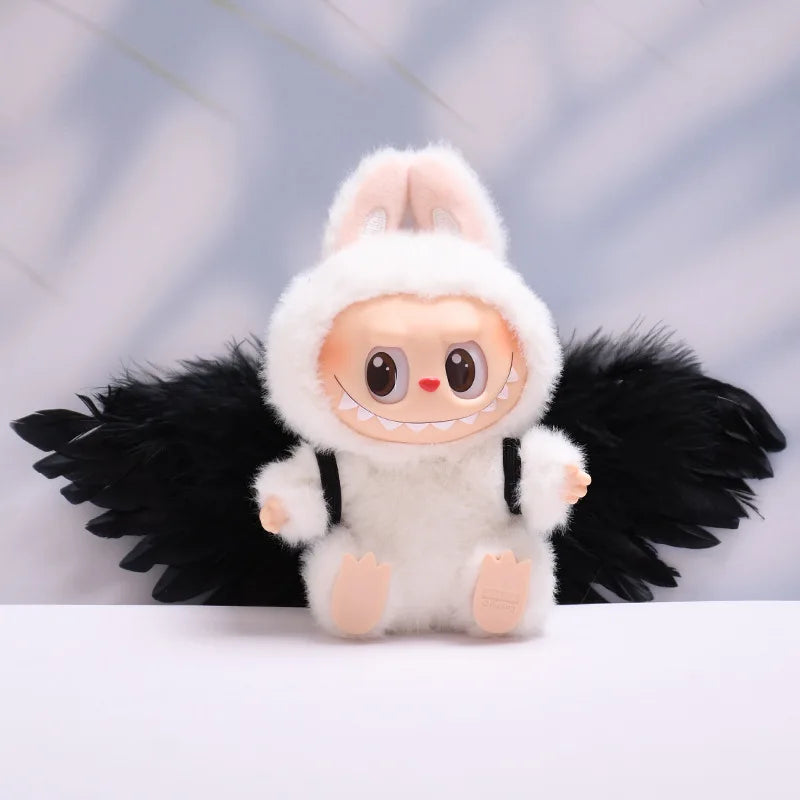 17 cm Puppe Plüsch Dress Up Labubu Puppenkleidung Set Trendiges und süßes Kleidungsstück Anzug Spielzeug Puppenzubehör