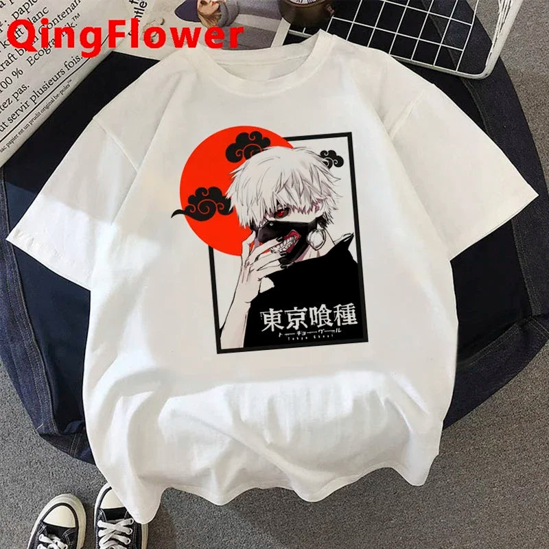 T-shirt Tokyo Ghoul Kaneki Ken Eyes – Vêtements de ville graphiques Ulzzang