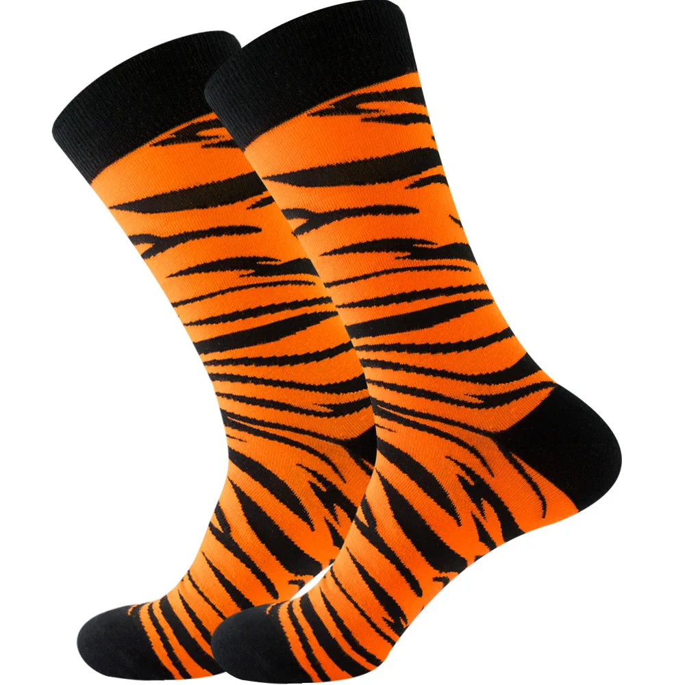 Neue lange Tube-Socken aus gekämmter Baumwolle – Lustige Harajuku Skateboard Crew für Männer