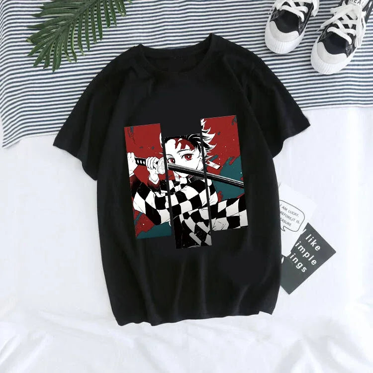 Kimetsu no Yaiba T-Shirt Tanjiro Kamado Anime T-Shirt graphique