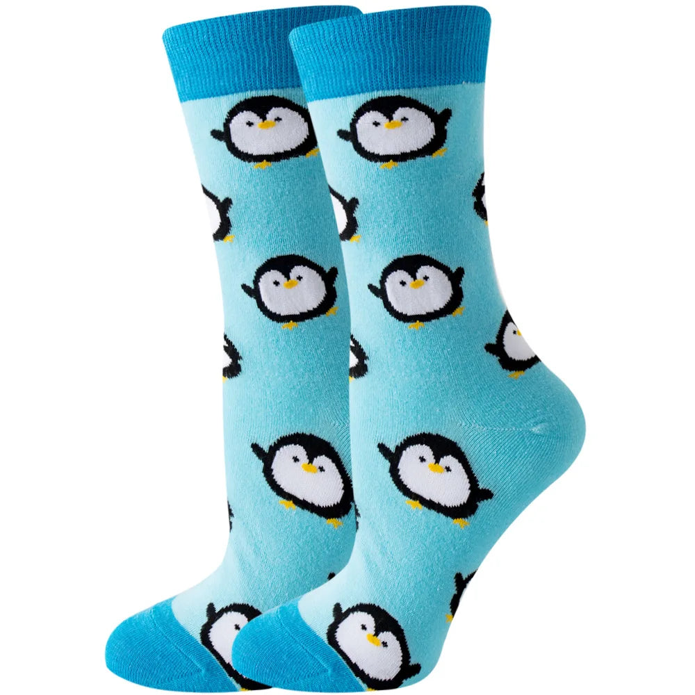Süße Cartoon Tier & Blumen Socken – Kawaii Harajuku Mode für Herbst & Winter