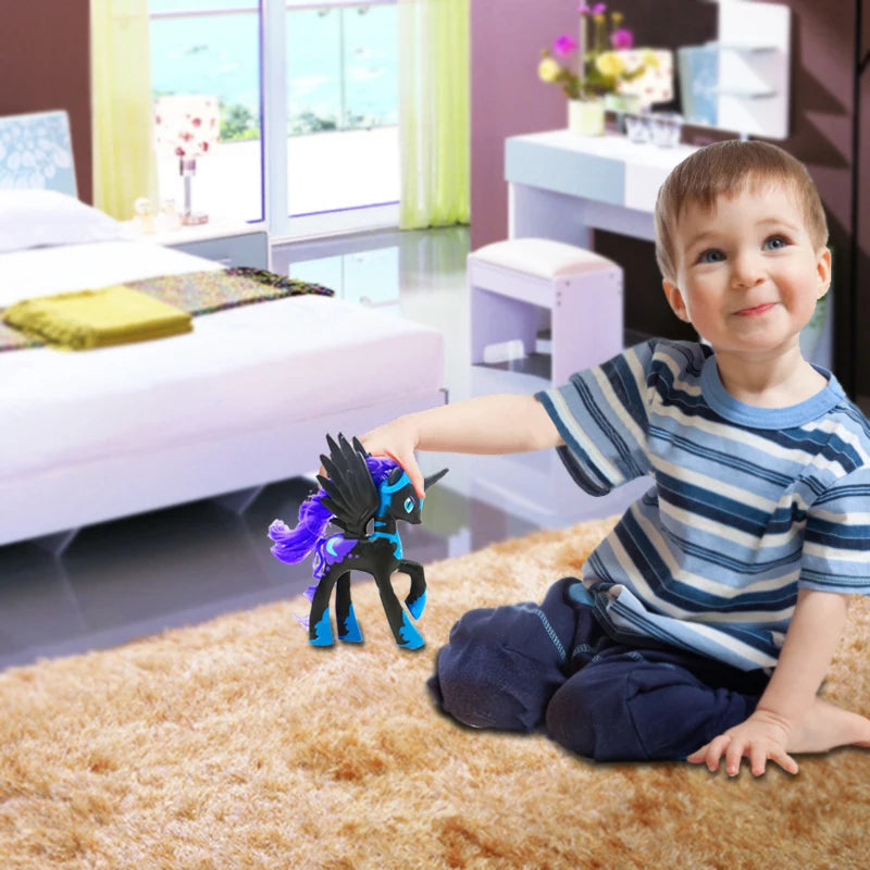 Figurines d'action My Little Pony – Rarity, Applejack, Rainbow Dash, Princesse Celestia Poupées modèles d'anime pour enfants et filles Cadeaux