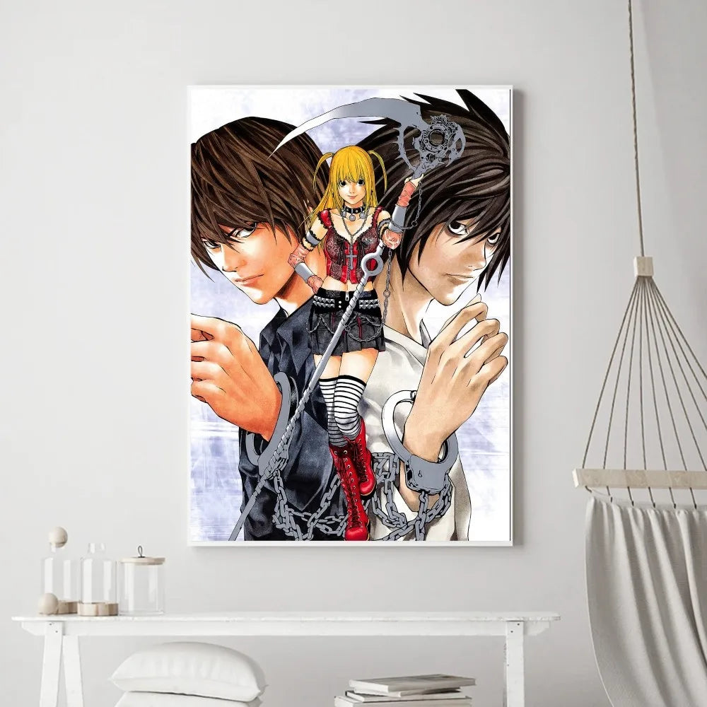 Affiches et impressions d'anime Death Note Hot Poster Sticker mural Petit format