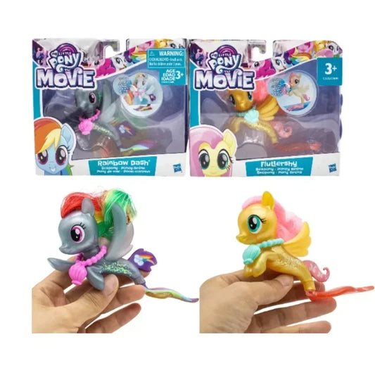 Figurines Hasbro My Little Pony Seapony – Rainbow Dash, Fluttershy, Adores Shimmer, poupées miniatures et jouets à collectionner