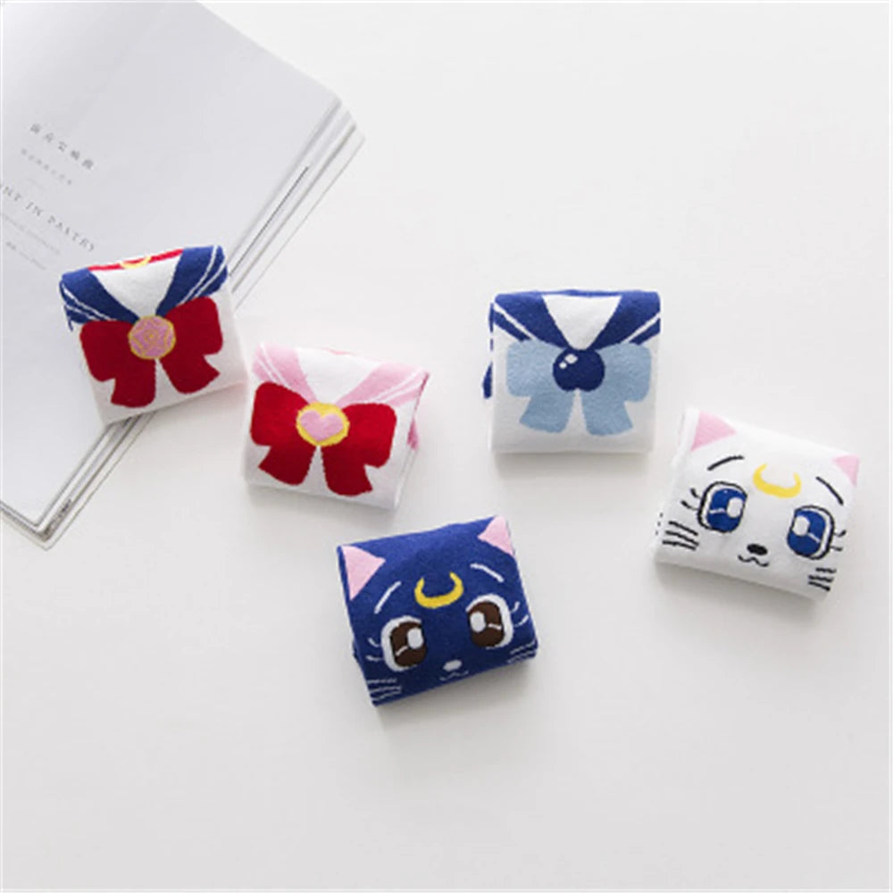 Neue Sailor Moon Baumwollsocken – Süße, atmungsaktive und lustige Frühlingssocken für Damen