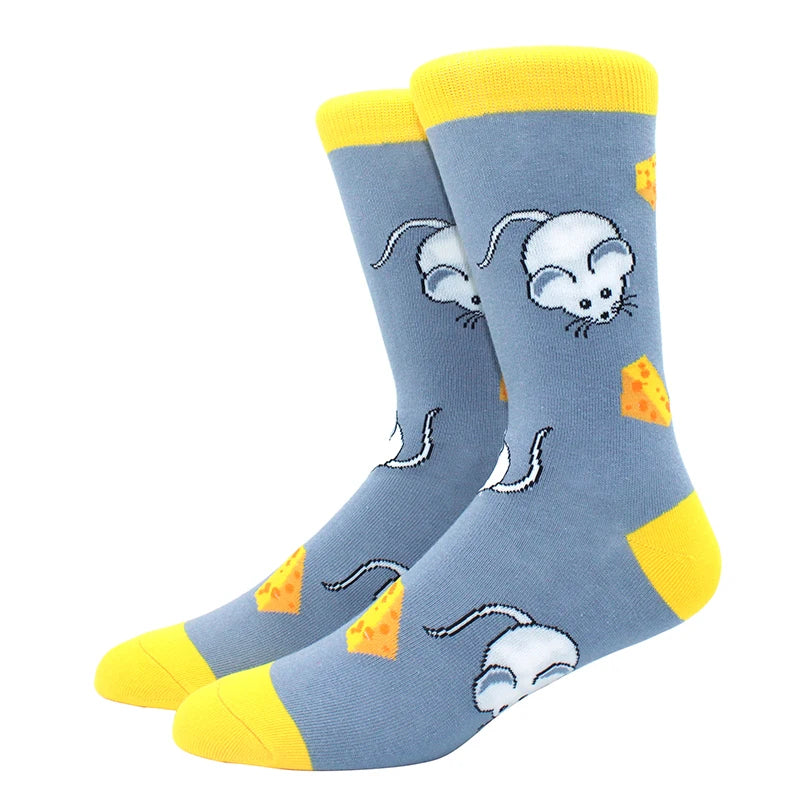 Lustige Alien- und Dinosauriersocken aus Baumwolle – Crazy Shark & ​​Planet Designs