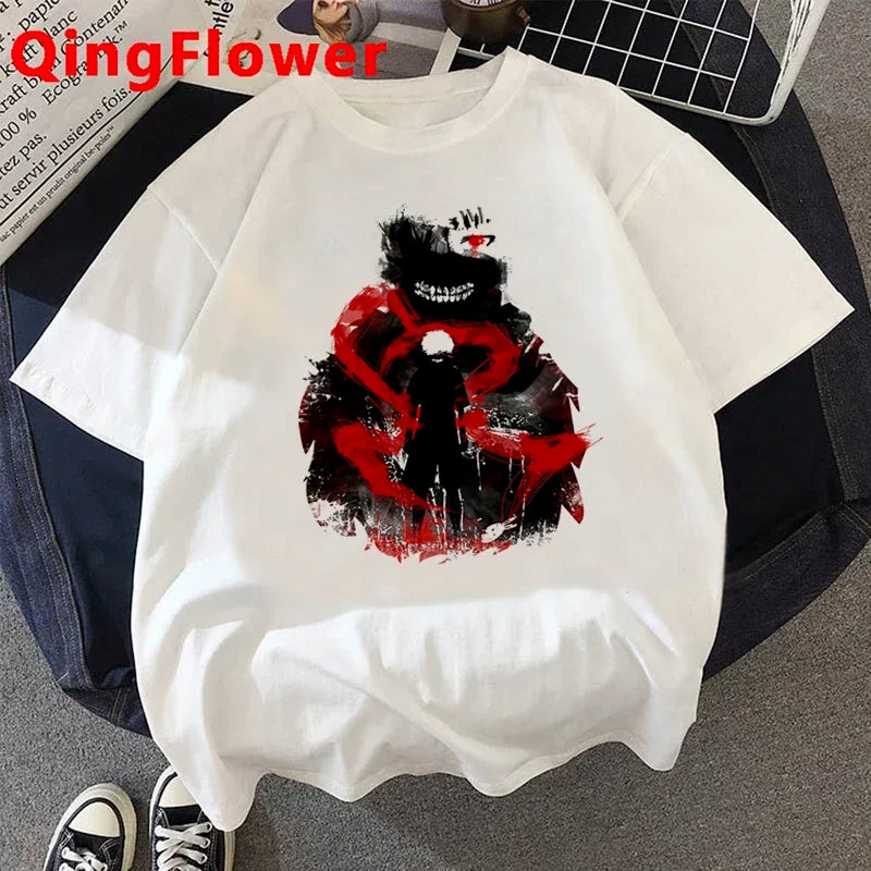 T-shirt Tokyo Ghoul Kaneki Ken Eyes – Vêtements de ville graphiques Ulzzang