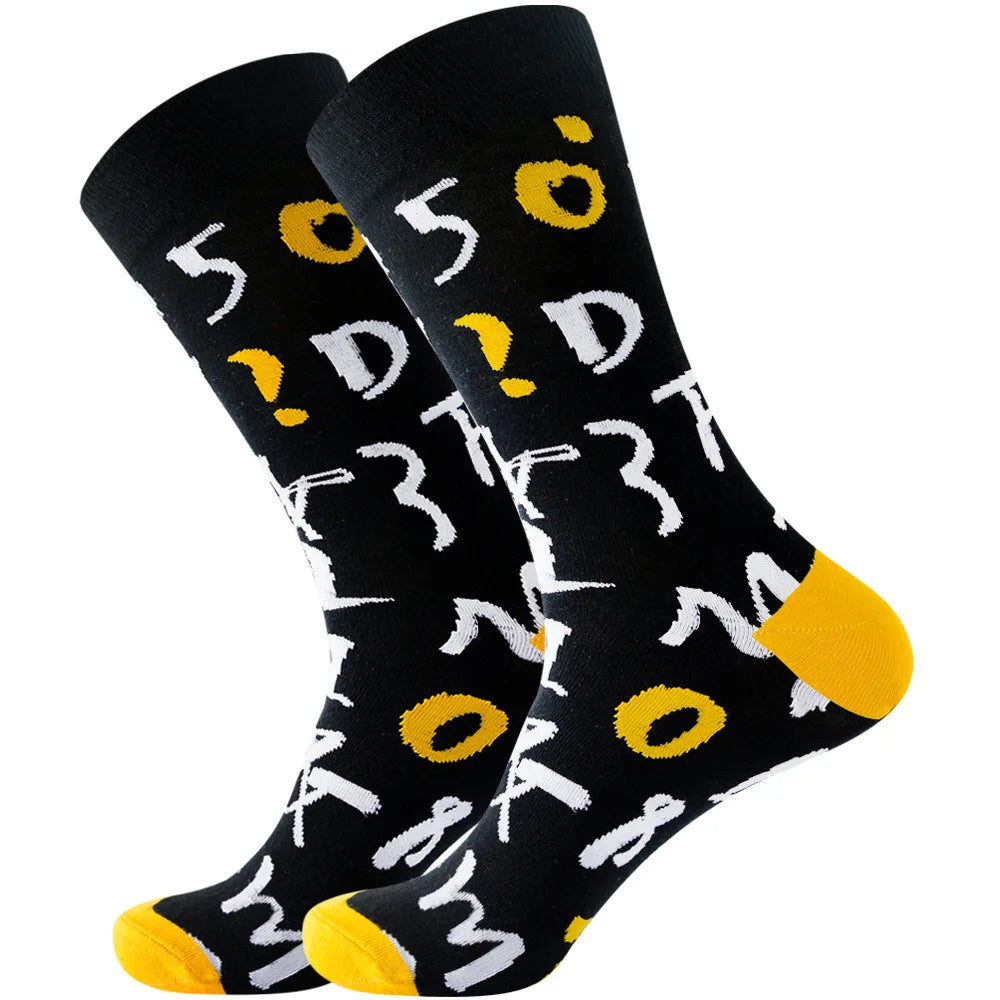 Neue lange Tube-Socken aus gekämmter Baumwolle – Lustige Harajuku Skateboard Crew für Männer
