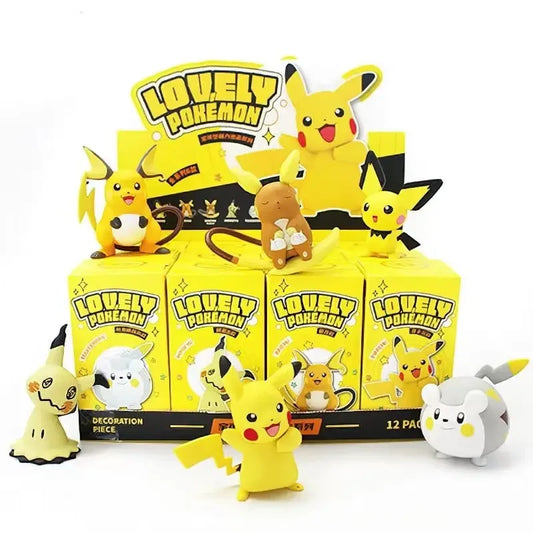 Niedliches Pokémon-Figuren-Set – Pikachu, Pichu, Mimikyu, Alola Raichu, Togedemaru, PVC-Spielzeug, Geschenk