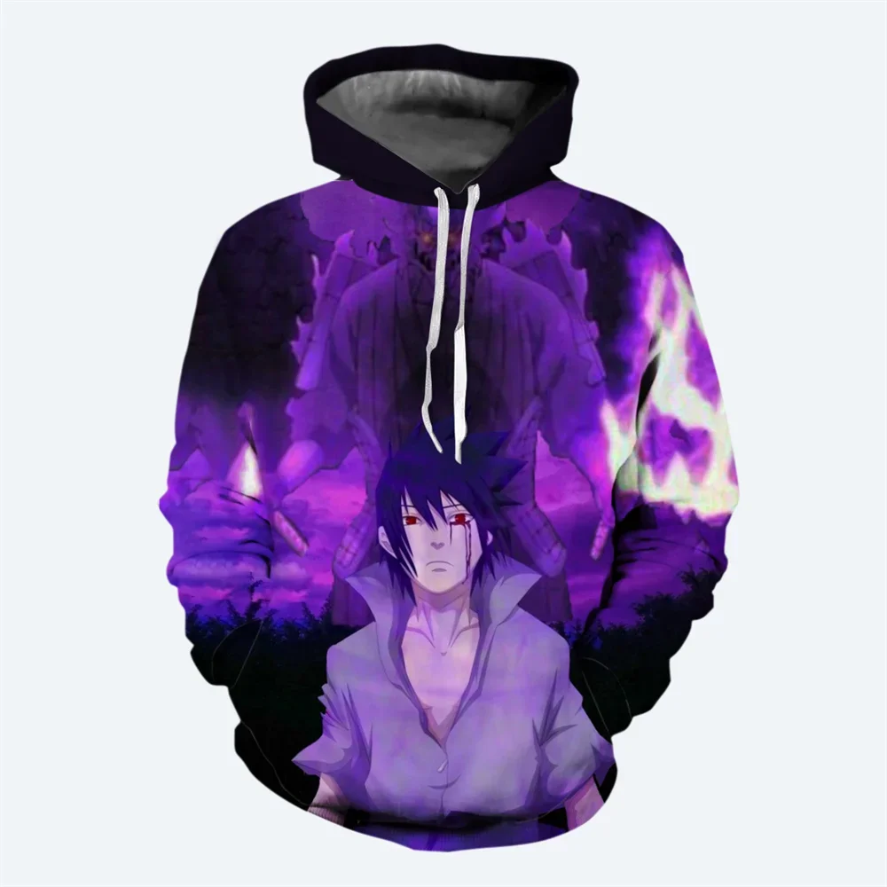 Sweat à capuche imprimé 3D Sasuke Naruto Fashion Pullover Sweatshirt